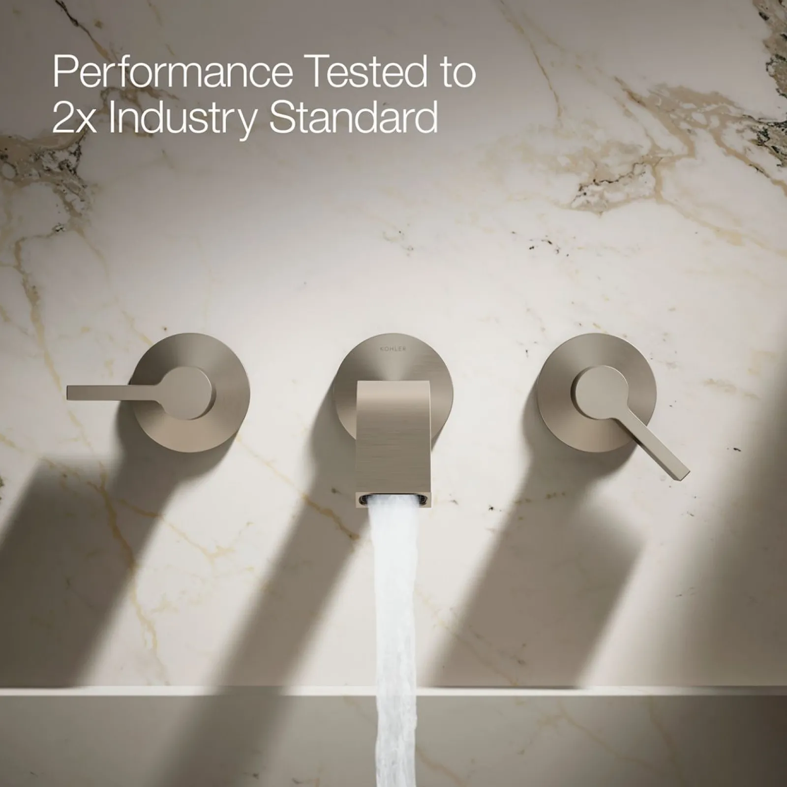 Wall-mount bathroom sink faucet spout with Ribbon design, 1.2 gpm^Kohler Online