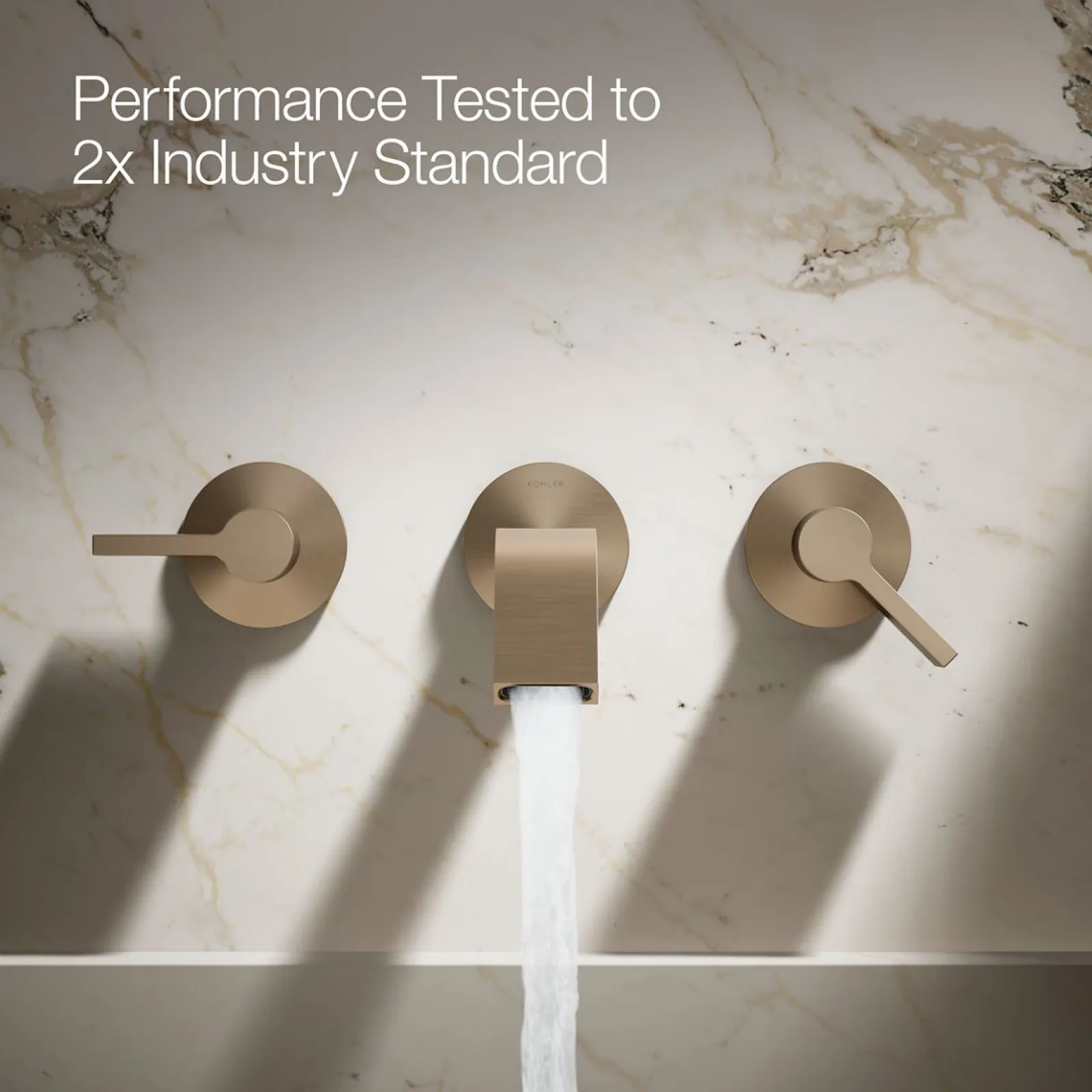 Wall-mount bathroom sink faucet spout with Ribbon design, 1.2 gpm^Kohler Online