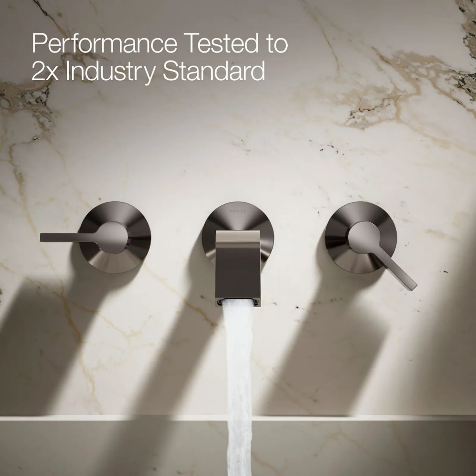 Wall-mount bathroom sink faucet spout with Ribbon design, 1.2 gpm^Kohler Online