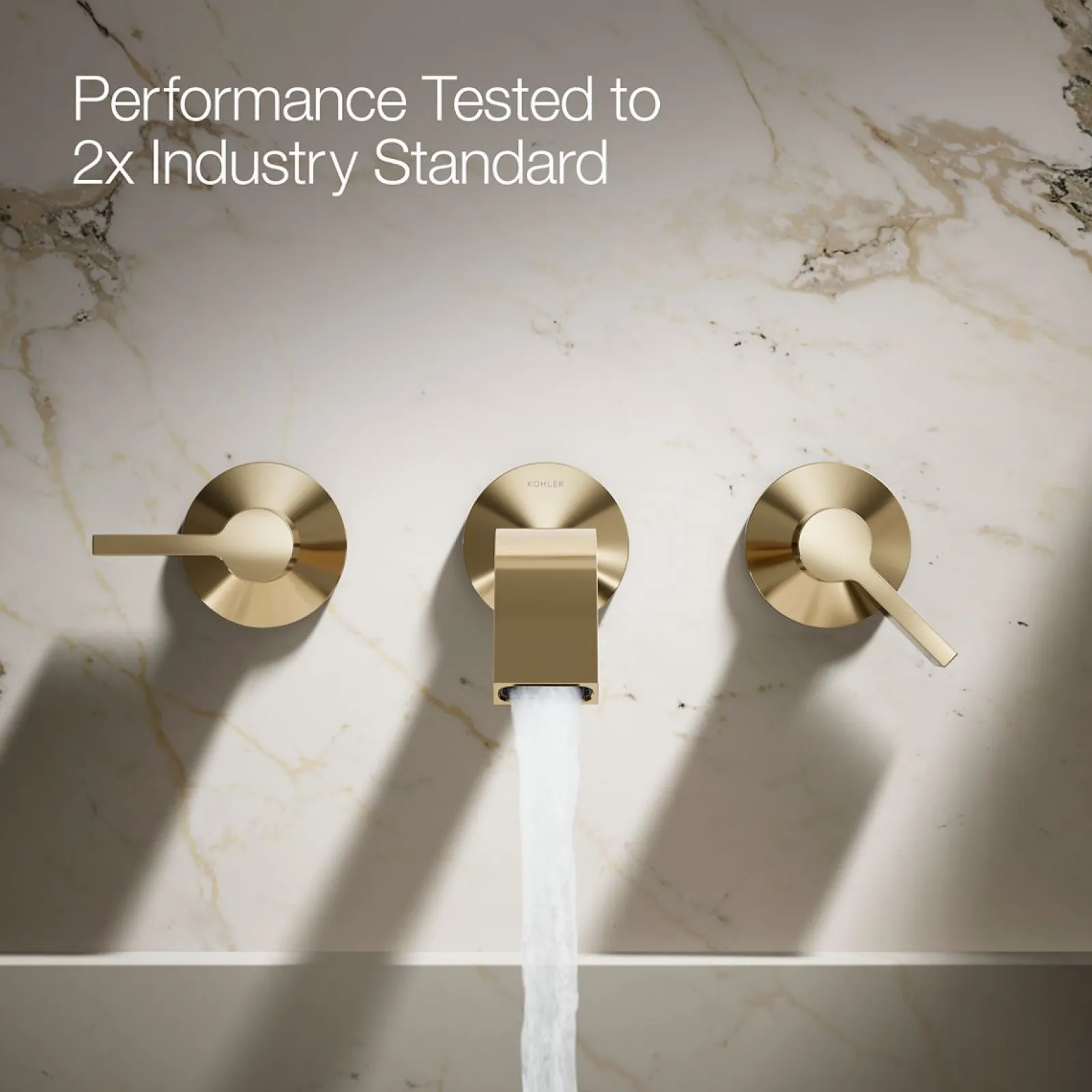 Wall-mount bathroom sink faucet spout with Ribbon design, 1.2 gpm^Kohler Online