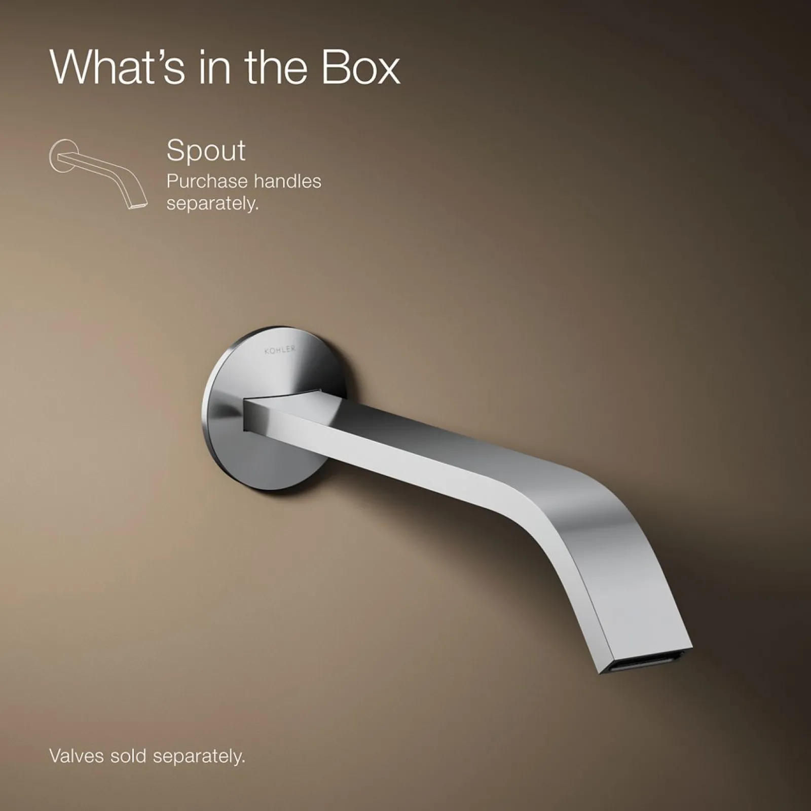 Wall-mount bathroom sink faucet spout with Ribbon design, 1.2 gpm^Kohler Online