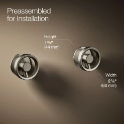 Wall-mount bathroom sink faucet Industrial handle trim^Kohler