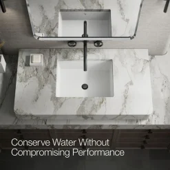 Wall-mount bathroom sink faucet Industrial handle trim^Kohler