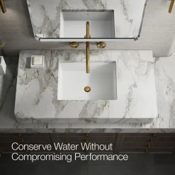 Wall-mount bathroom sink faucet Industrial handle trim^Kohler