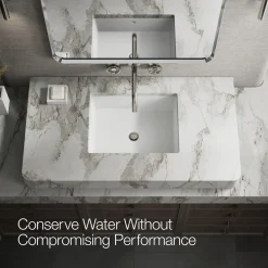 Wall-mount bathroom sink faucet Industrial handle trim^Kohler
