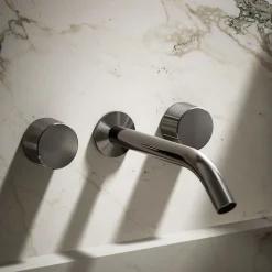 Wall-mount bathroom sink faucet Oyl handle trim^Kohler New