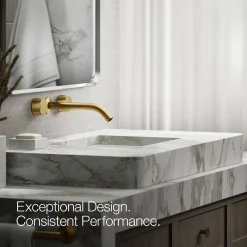 Wall-mount bathroom sink faucet Oyl handle trim^Kohler New