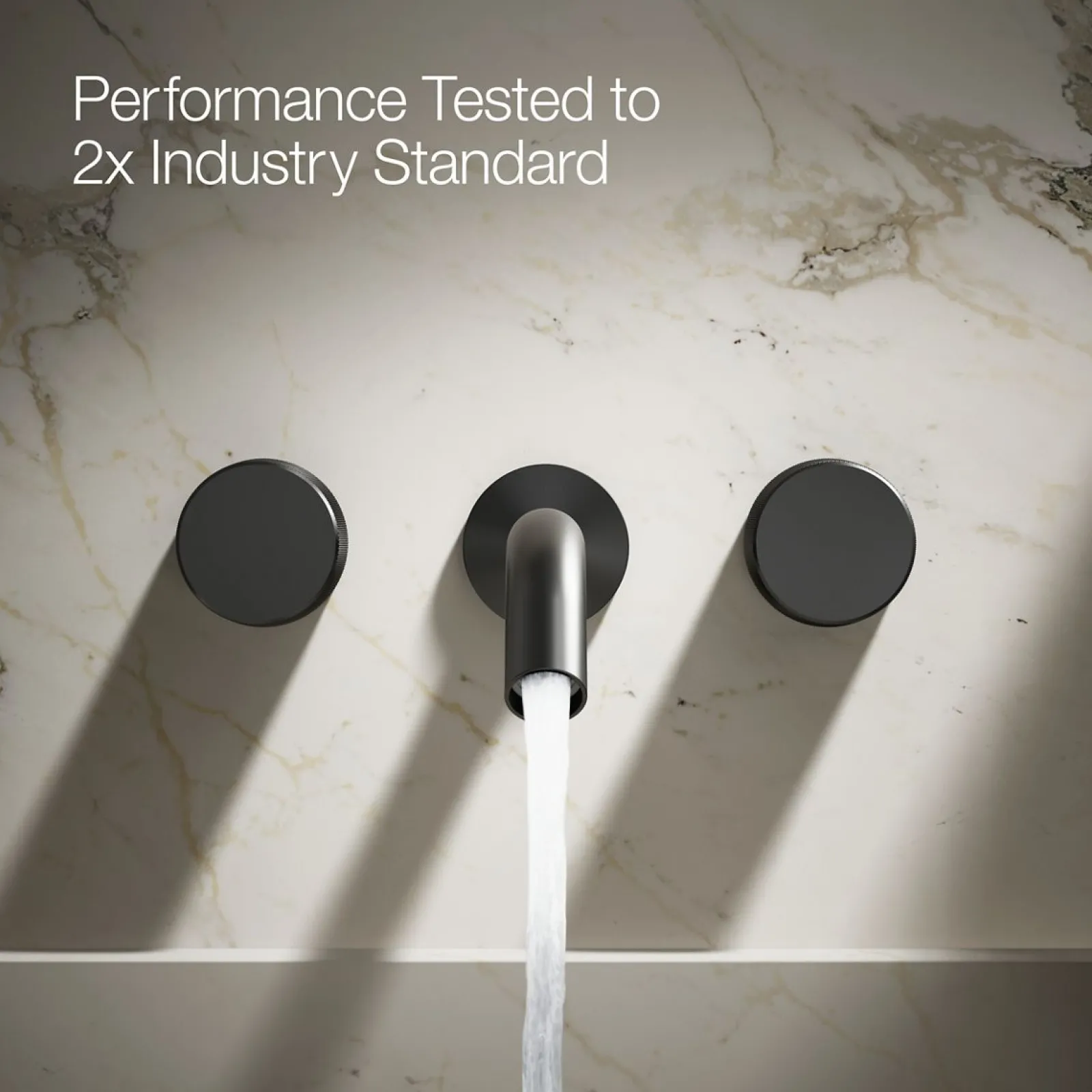 Wall-mount bathroom sink faucet Oyl handle trim^Kohler New