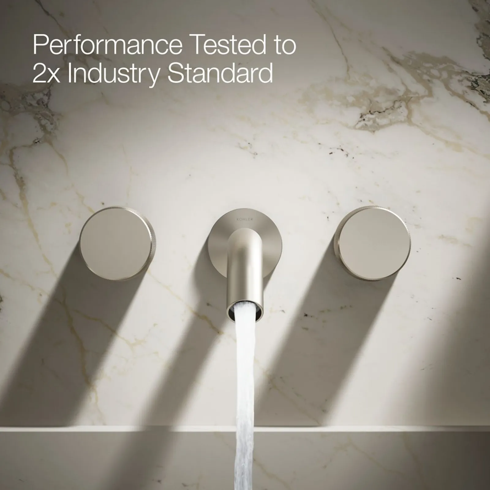 Wall-mount bathroom sink faucet Oyl handle trim^Kohler New
