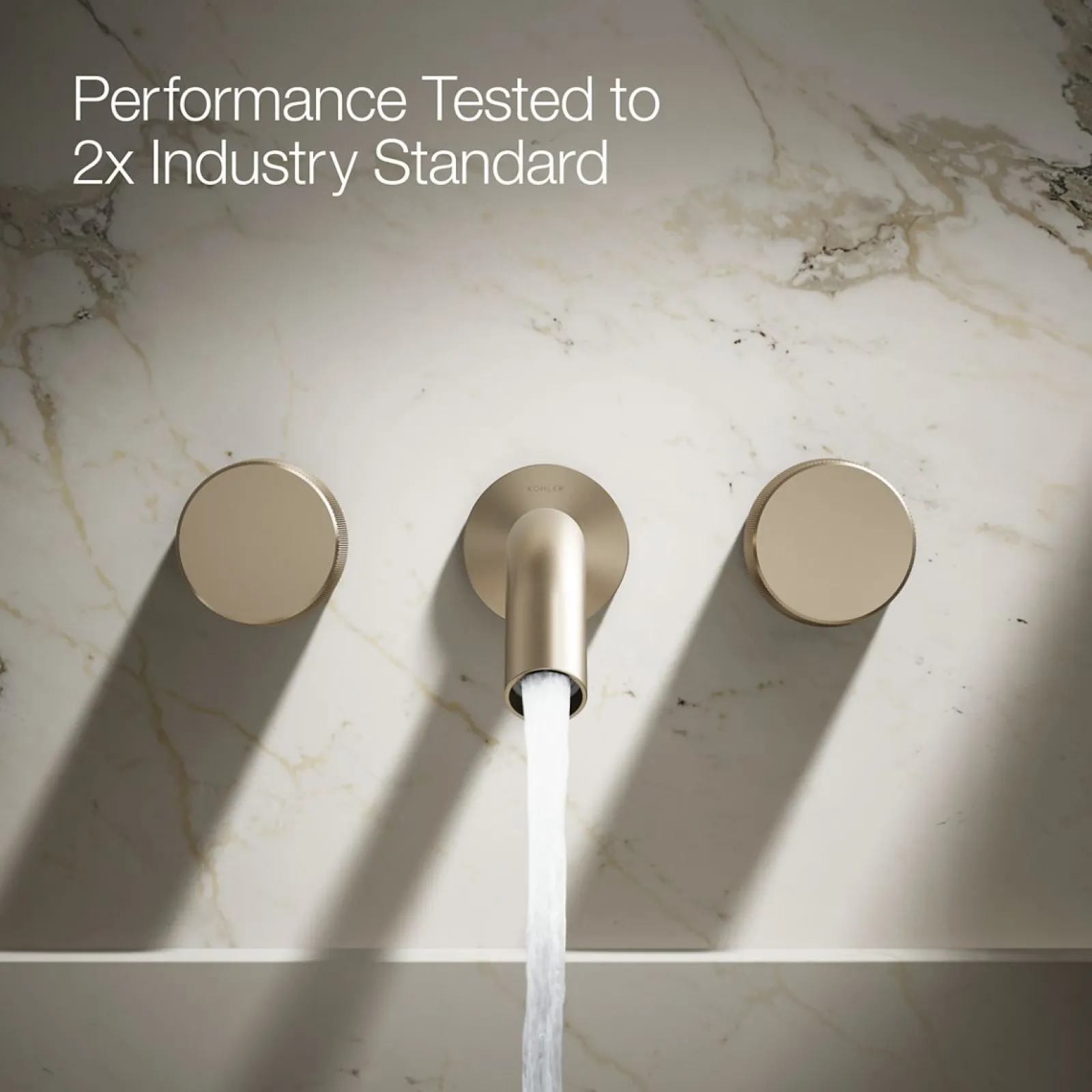 Wall-mount bathroom sink faucet Oyl handle trim^Kohler New