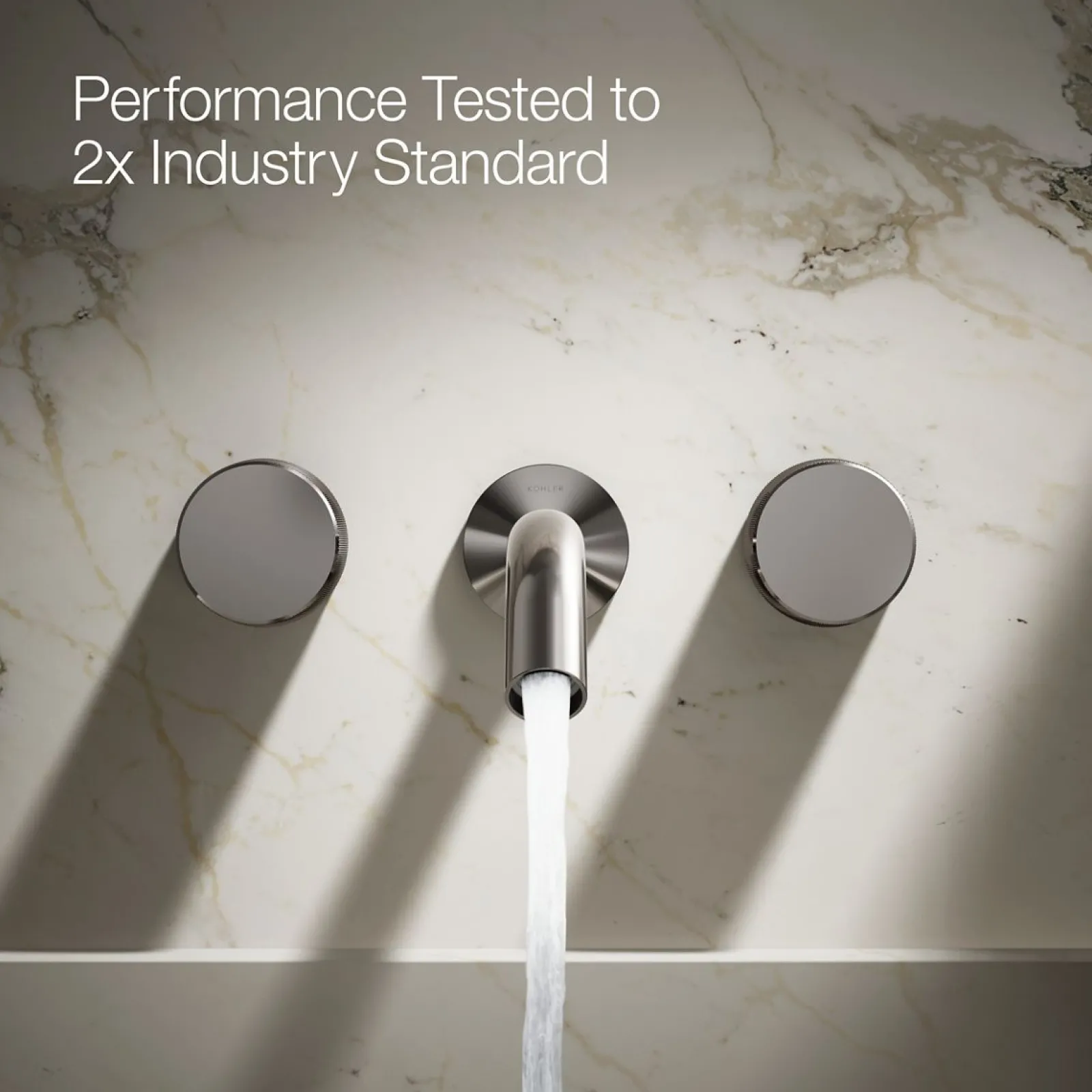 Wall-mount bathroom sink faucet Oyl handle trim^Kohler New