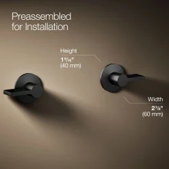 Wall-mount bathroom sink faucet Lever handle trim^Kohler Hot