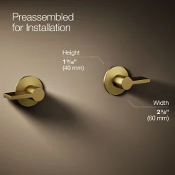 Wall-mount bathroom sink faucet Lever handle trim^Kohler Hot