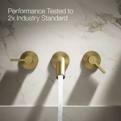 Wall-mount bathroom sink faucet Lever handle trim^Kohler Hot