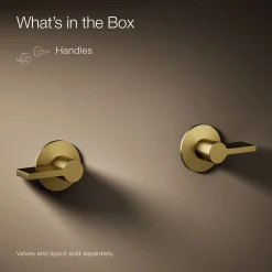 Wall-mount bathroom sink faucet Lever handle trim^Kohler Hot