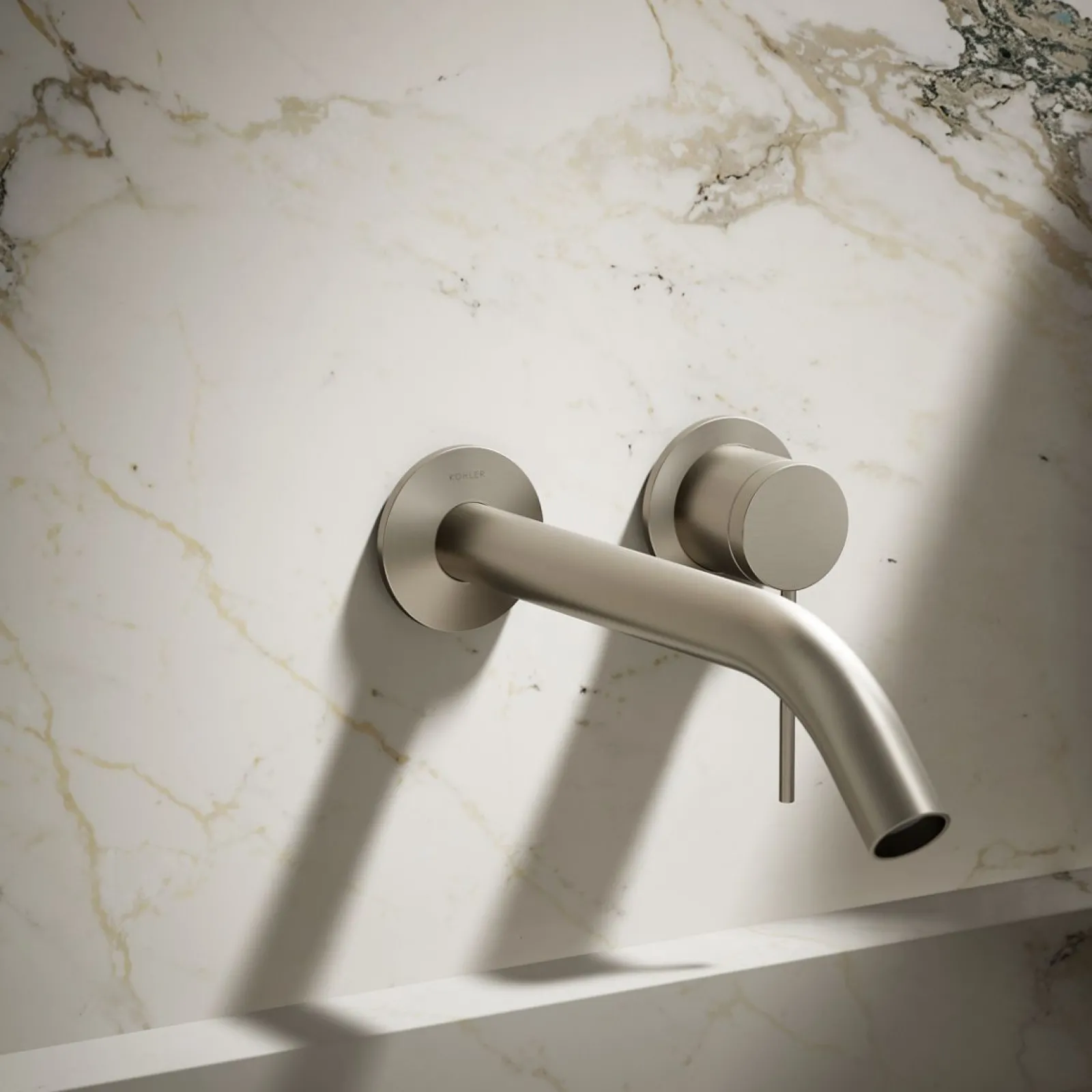 Wall-mount bathroom sink faucet handle^Kohler Hot