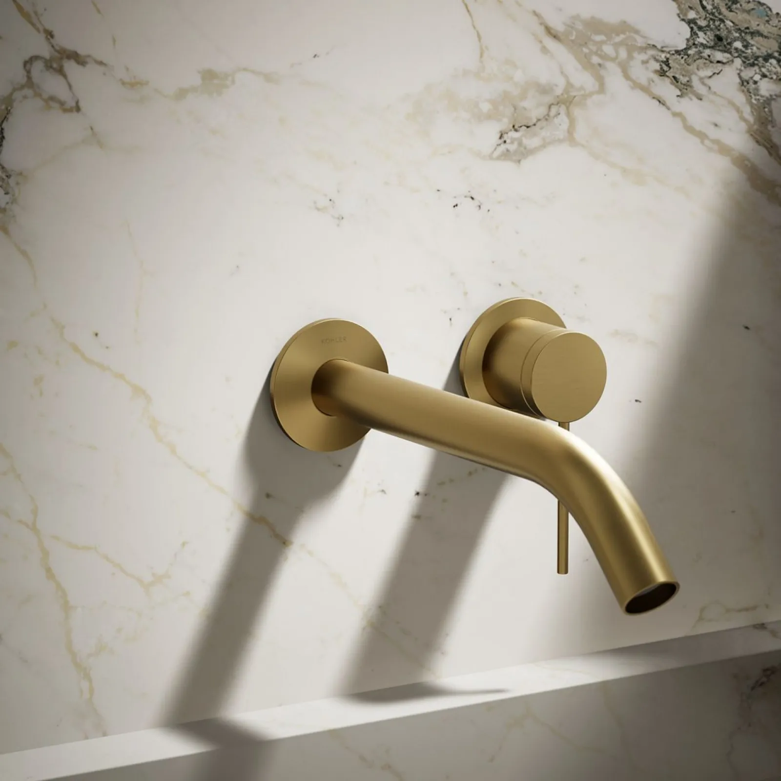 Wall-mount bathroom sink faucet handle^Kohler Hot