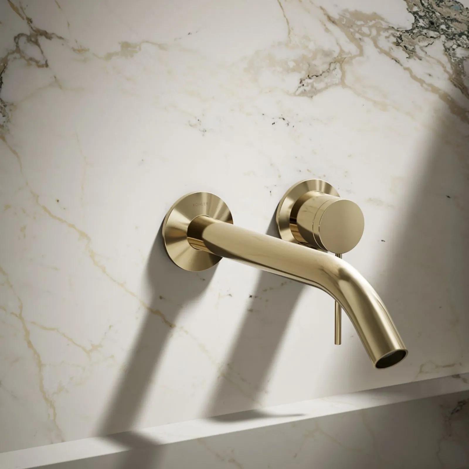 Wall-mount bathroom sink faucet handle^Kohler Hot