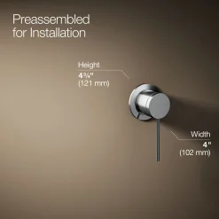 Wall-mount bathroom sink faucet handle^Kohler Hot