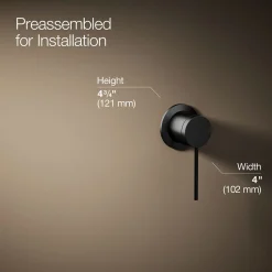 Wall-mount bathroom sink faucet handle^Kohler Hot
