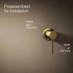 Wall-mount bathroom sink faucet handle^Kohler Hot