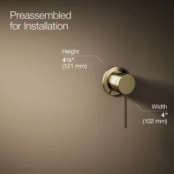 Wall-mount bathroom sink faucet handle^Kohler Hot