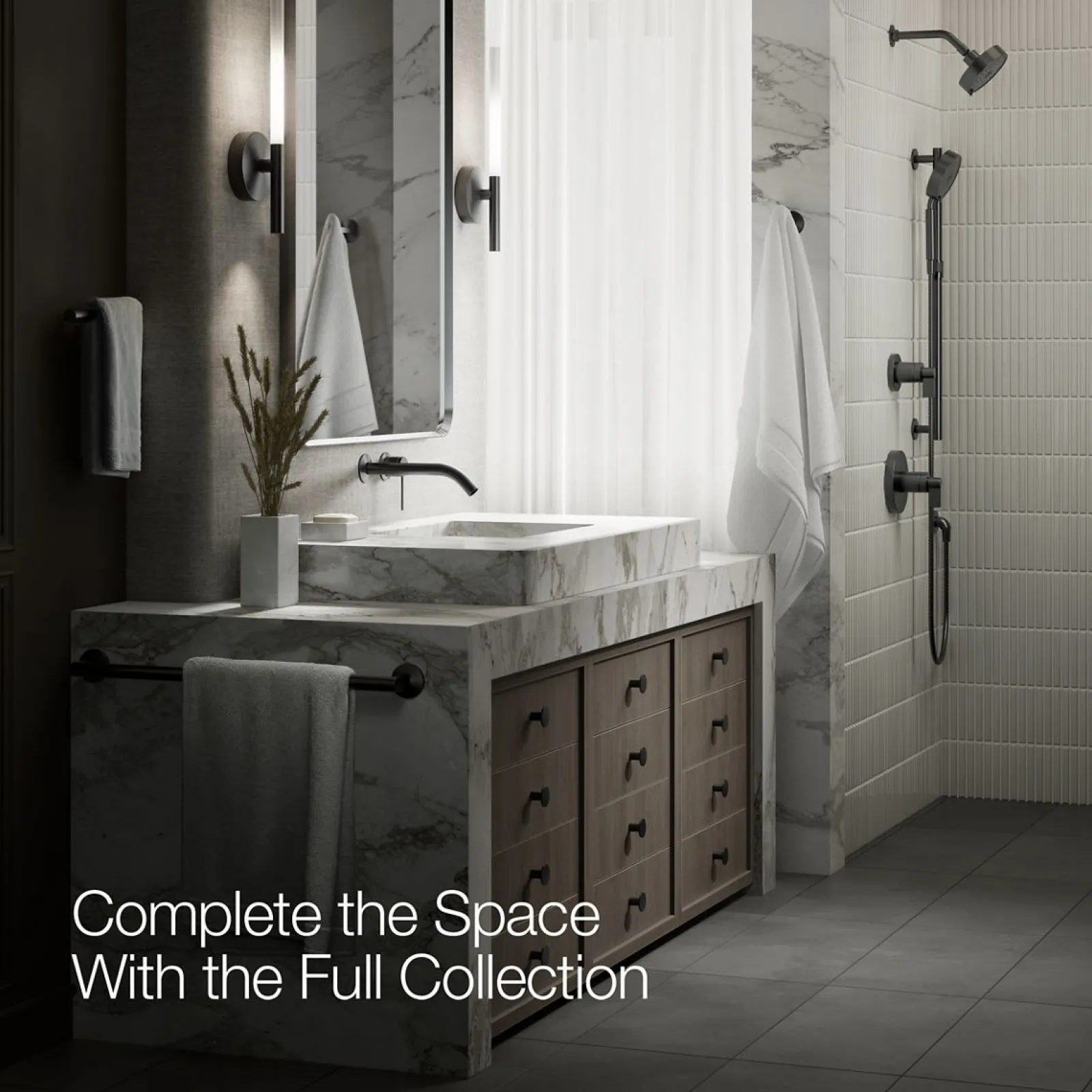 Wall-mount bathroom sink faucet handle^Kohler Hot