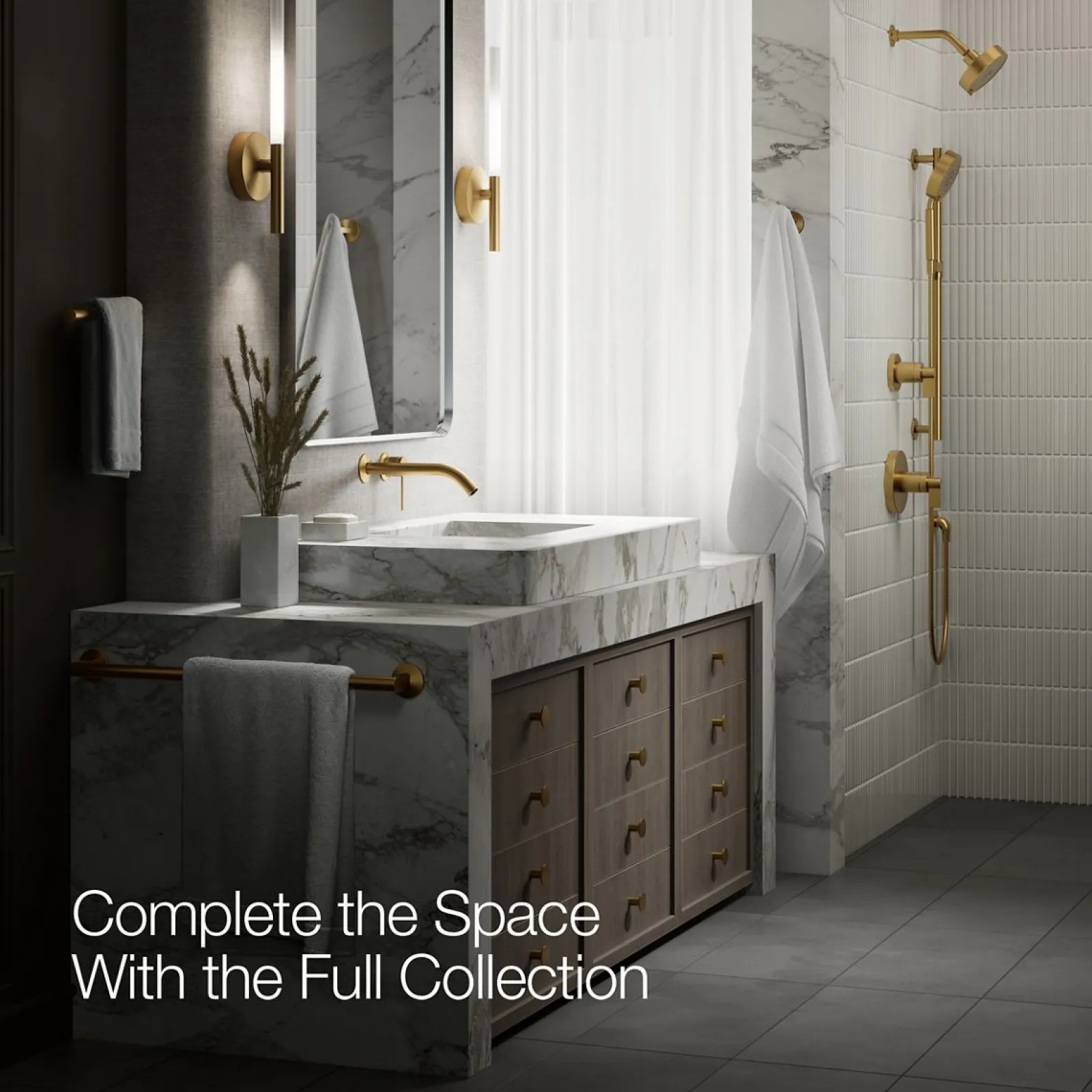 Wall-mount bathroom sink faucet handle^Kohler Hot