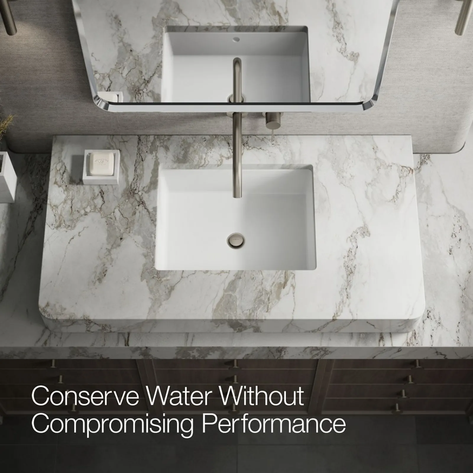 Wall-mount bathroom sink faucet handle^Kohler Hot