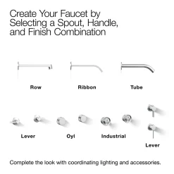 Wall-mount bathroom sink faucet handle^Kohler Hot