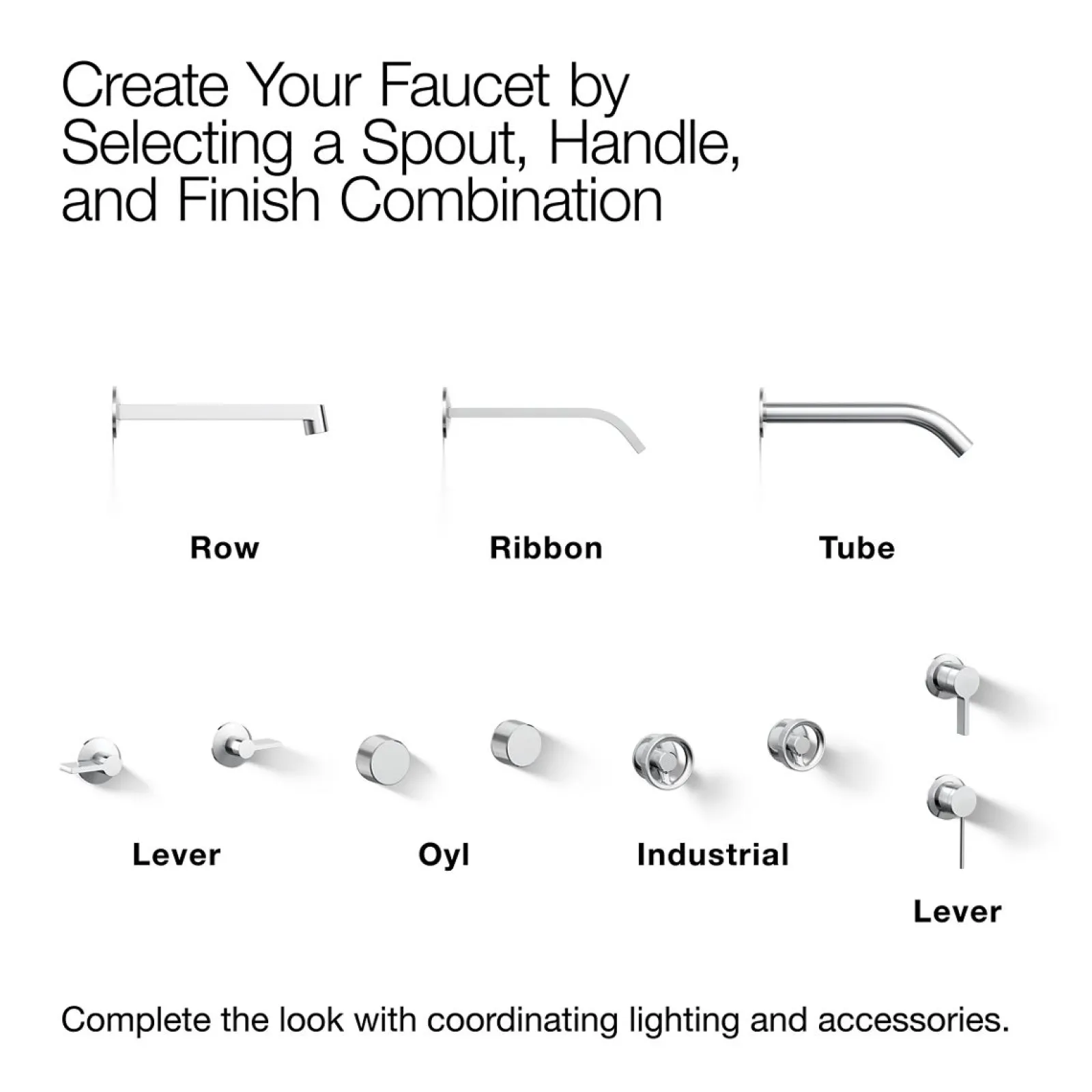 Wall-mount bathroom sink faucet handle^Kohler Hot