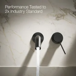 Wall-mount bathroom sink faucet handle^Kohler Hot