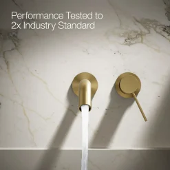 Wall-mount bathroom sink faucet handle^Kohler Hot