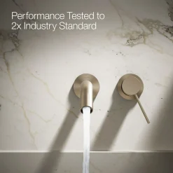 Wall-mount bathroom sink faucet handle^Kohler Hot