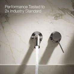Wall-mount bathroom sink faucet handle^Kohler Hot