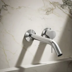 Wall-mount bathroom sink faucet handle^Kohler Hot