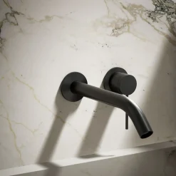 Wall-mount bathroom sink faucet handle^Kohler Hot