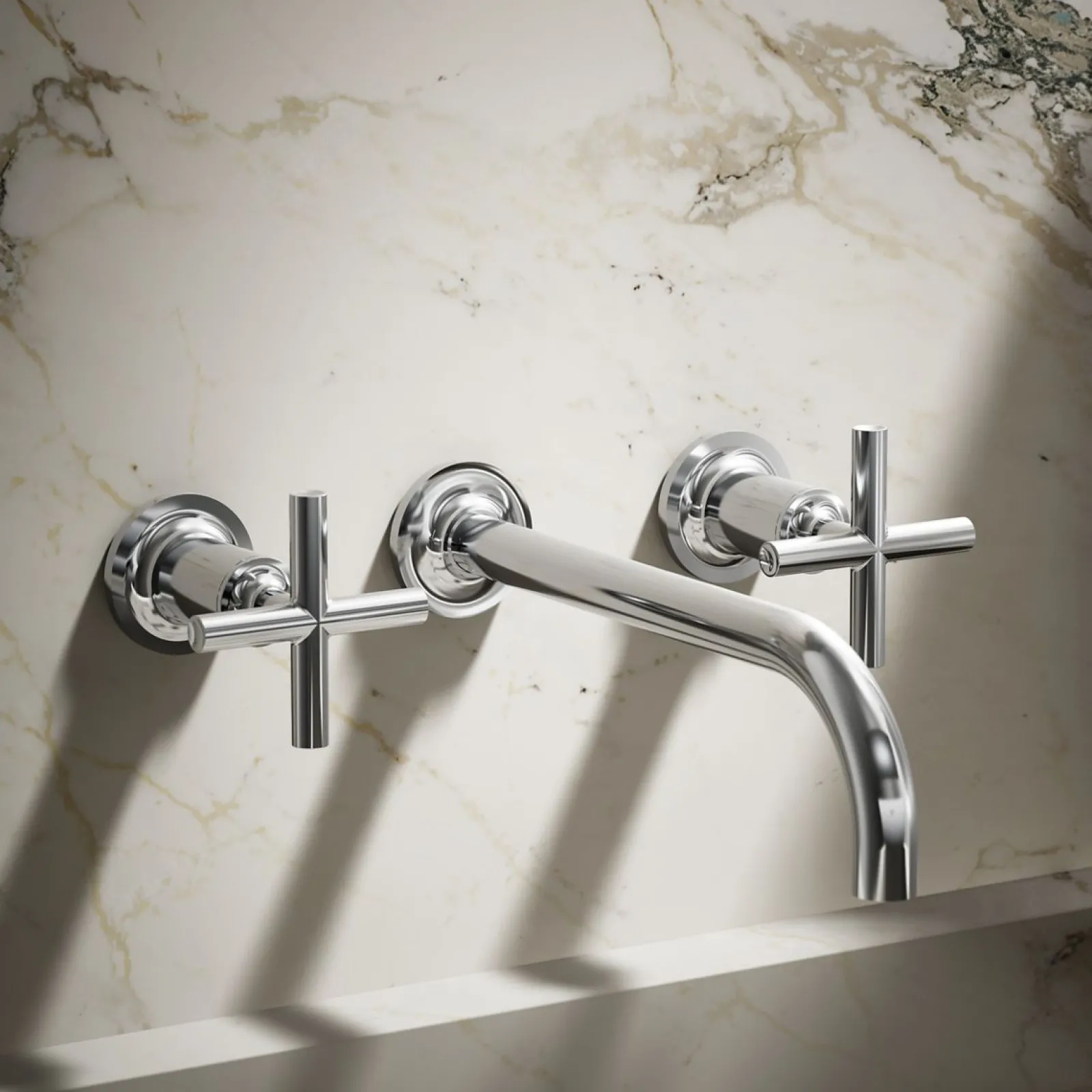 Wall-mount bathroom sink faucet trim with Cross handles, 1.2 gpm^Kohler Discount