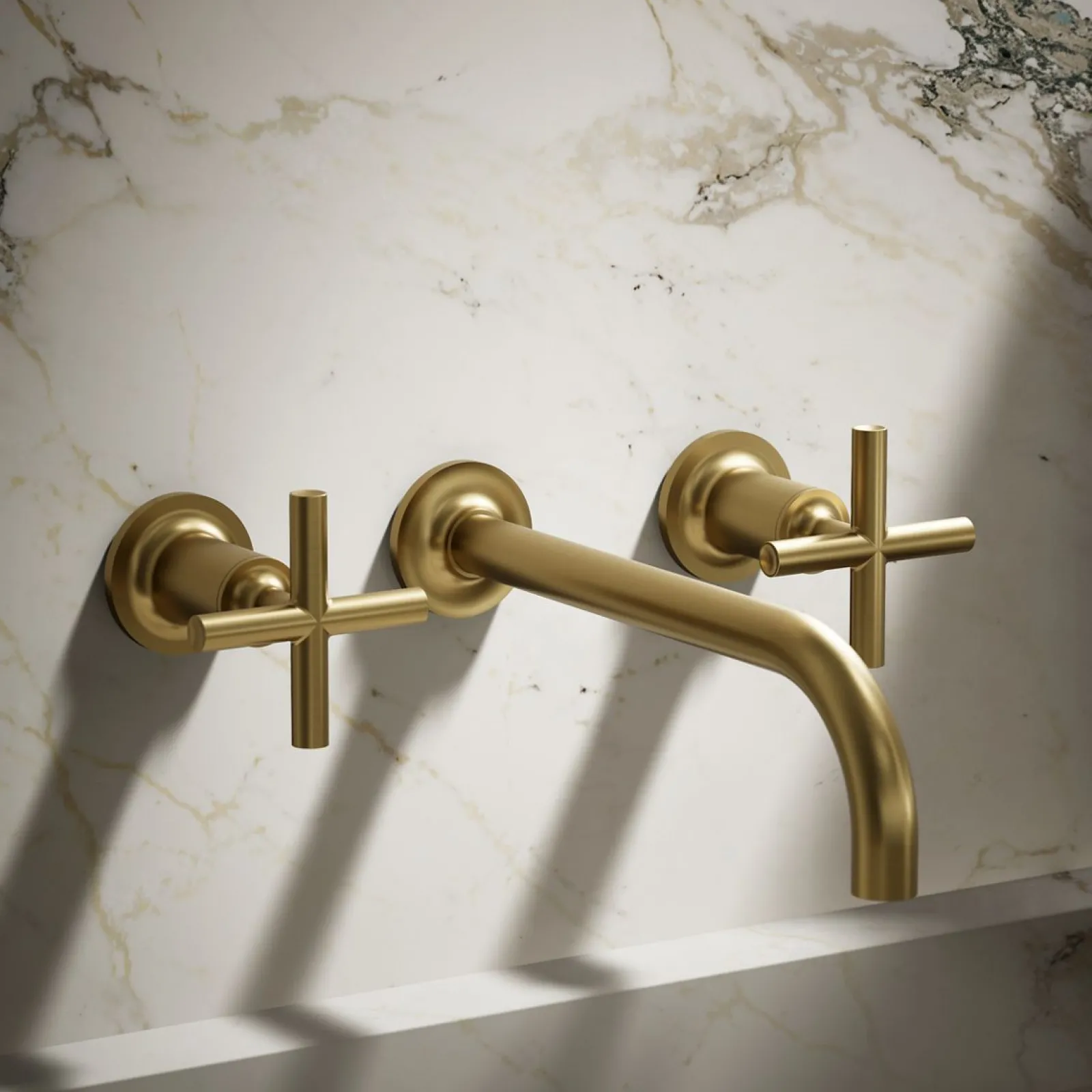 Wall-mount bathroom sink faucet trim with Cross handles, 1.2 gpm^Kohler Discount