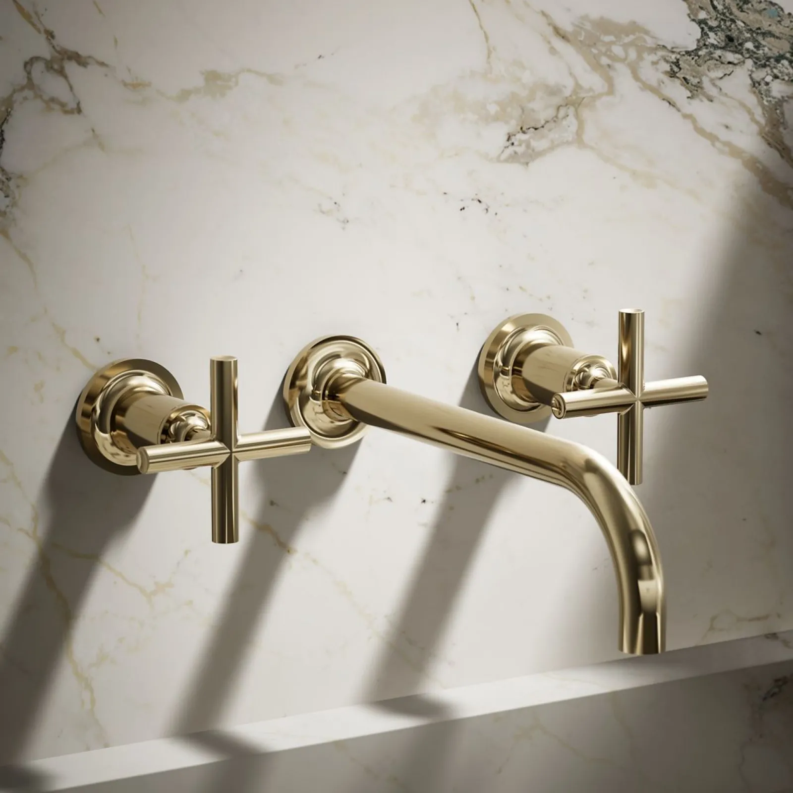 Wall-mount bathroom sink faucet trim with Cross handles, 1.2 gpm^Kohler Discount