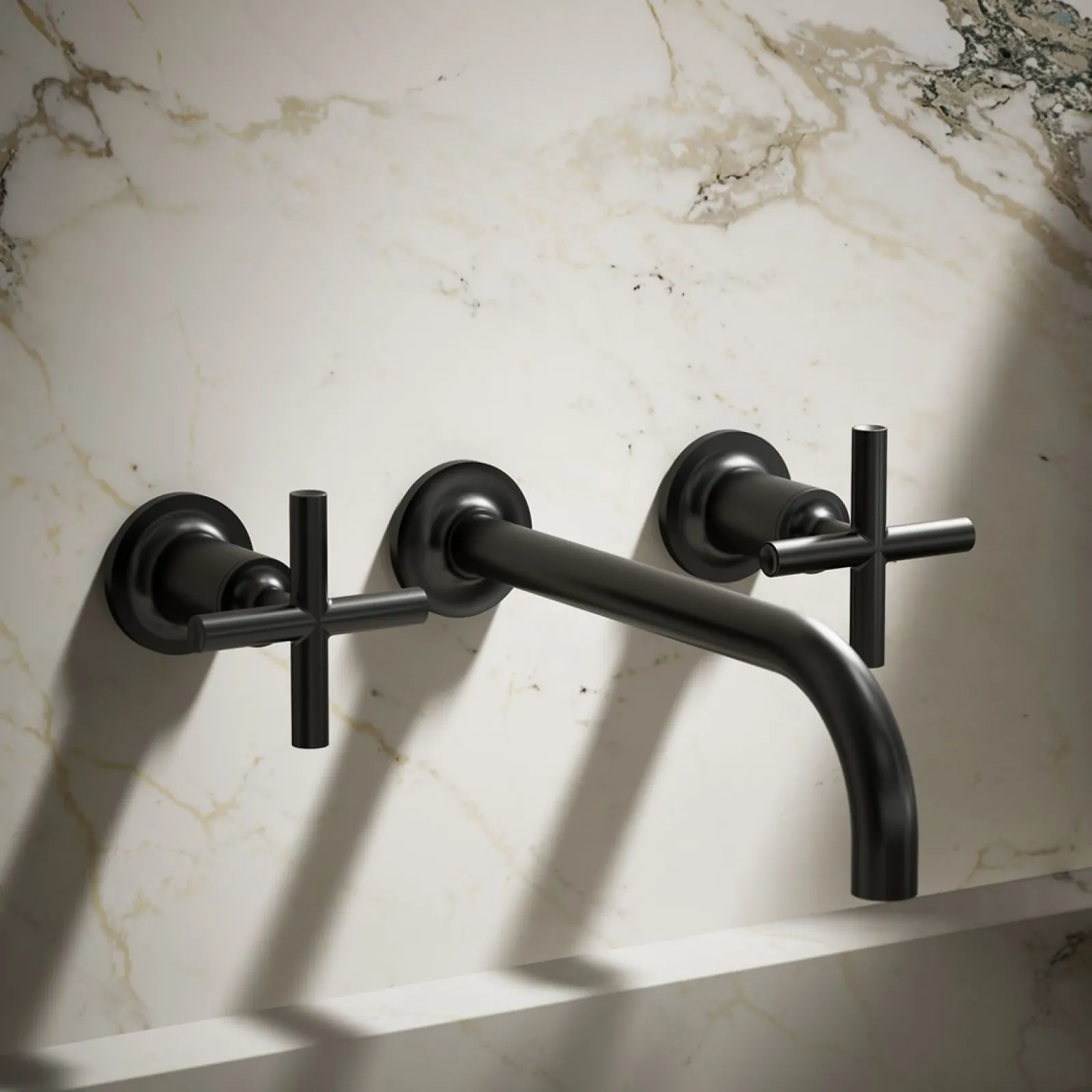 Wall-mount bathroom sink faucet trim with Cross handles, 1.2 gpm^Kohler Discount