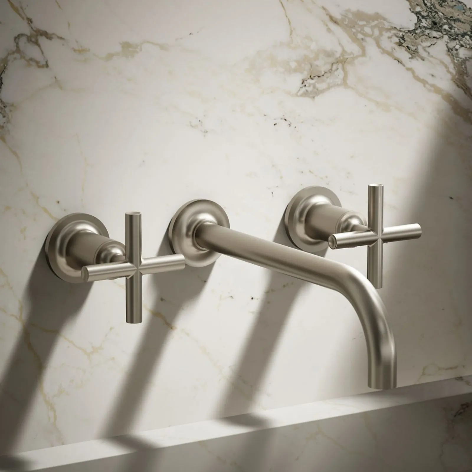 Wall-mount bathroom sink faucet trim with Cross handles, 1.2 gpm^Kohler Discount