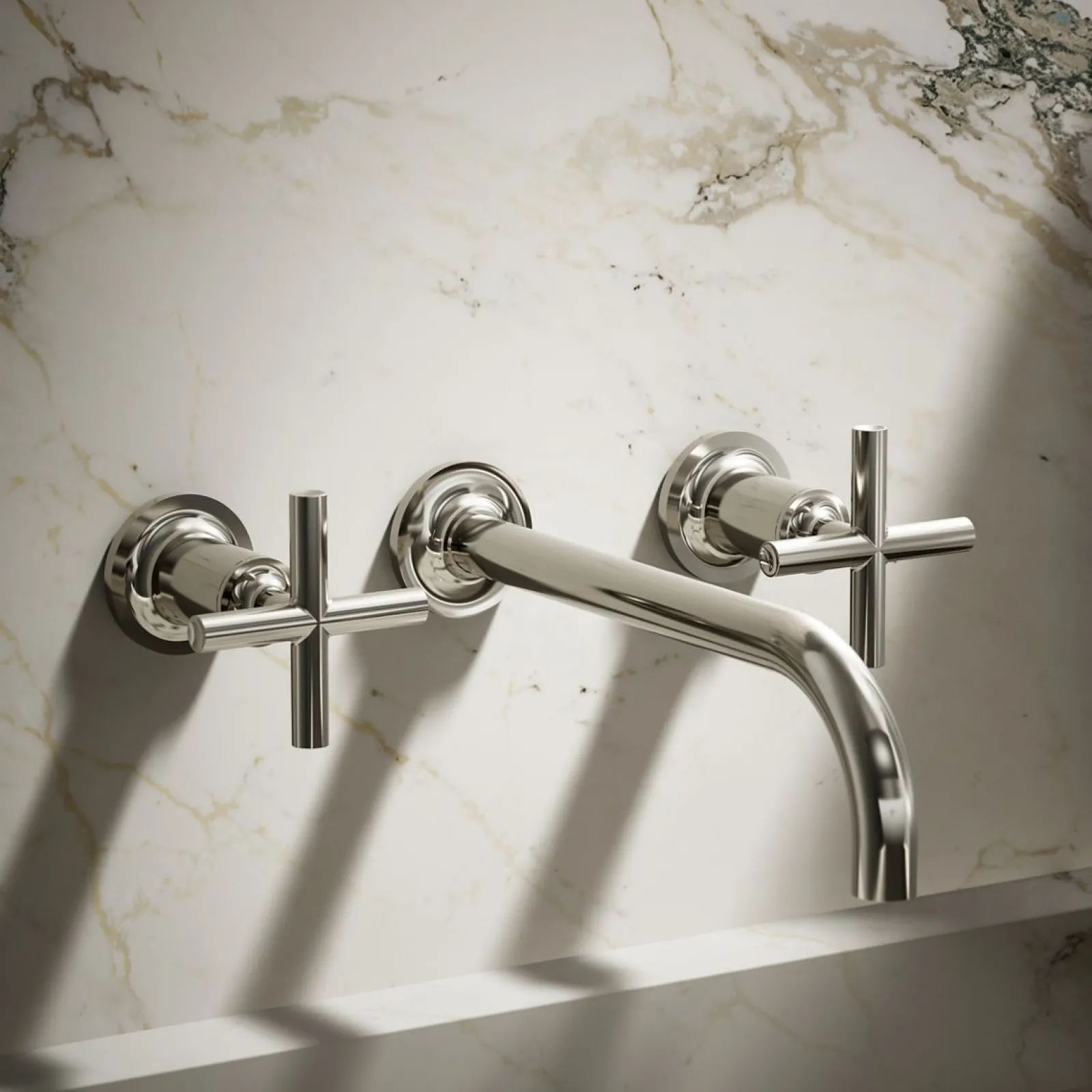 Wall-mount bathroom sink faucet trim with Cross handles, 1.2 gpm^Kohler Discount