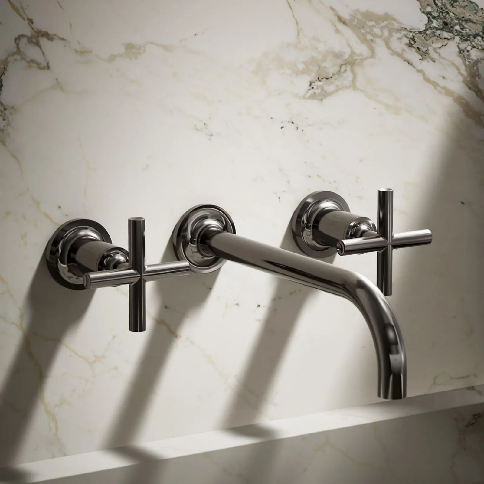 Wall-mount bathroom sink faucet trim with Cross handles, 1.2 gpm^Kohler Discount