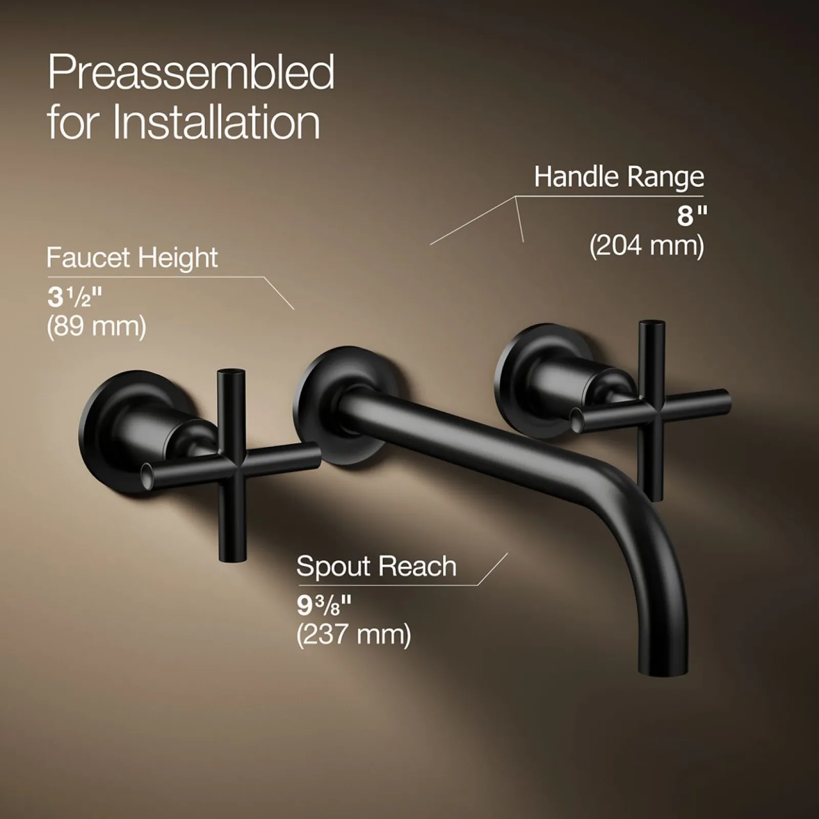 Wall-mount bathroom sink faucet trim with Cross handles, 1.2 gpm^Kohler Discount