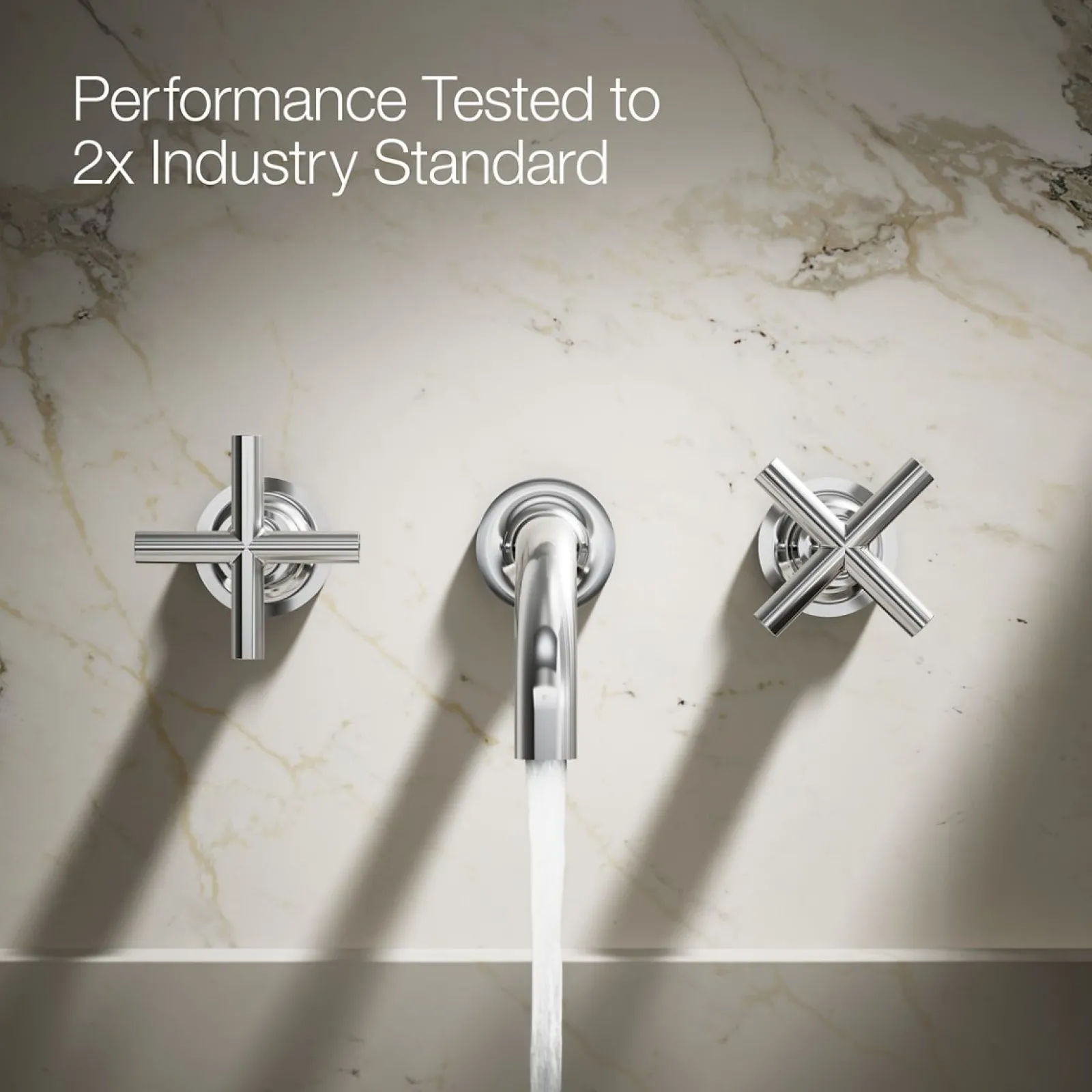 Wall-mount bathroom sink faucet trim with Cross handles, 1.2 gpm^Kohler Discount