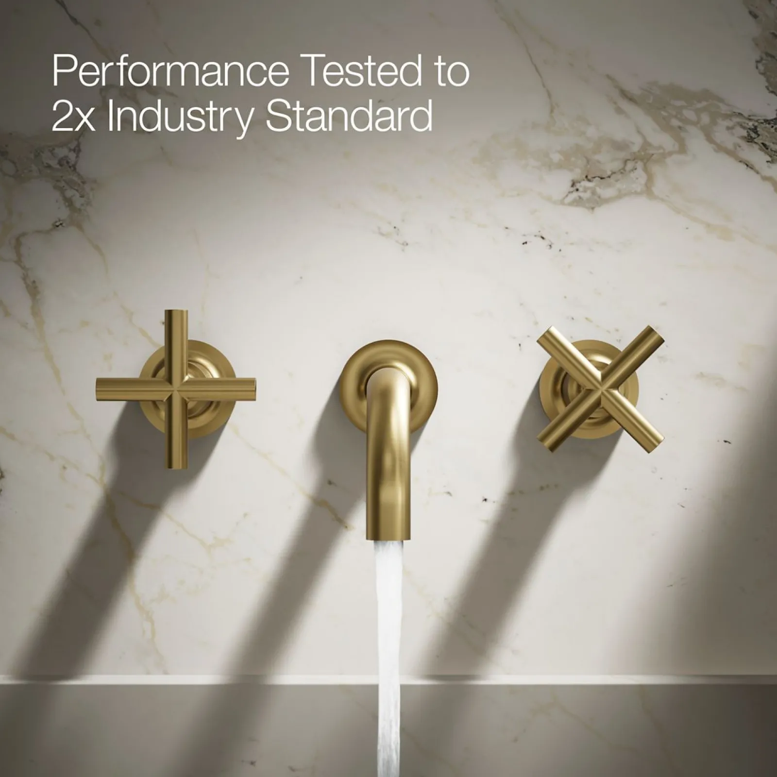 Wall-mount bathroom sink faucet trim with Cross handles, 1.2 gpm^Kohler Discount