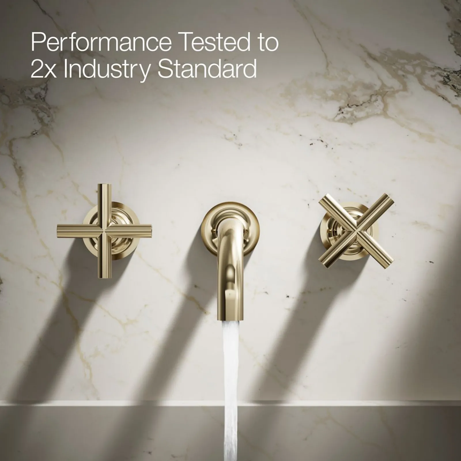 Wall-mount bathroom sink faucet trim with Cross handles, 1.2 gpm^Kohler Discount