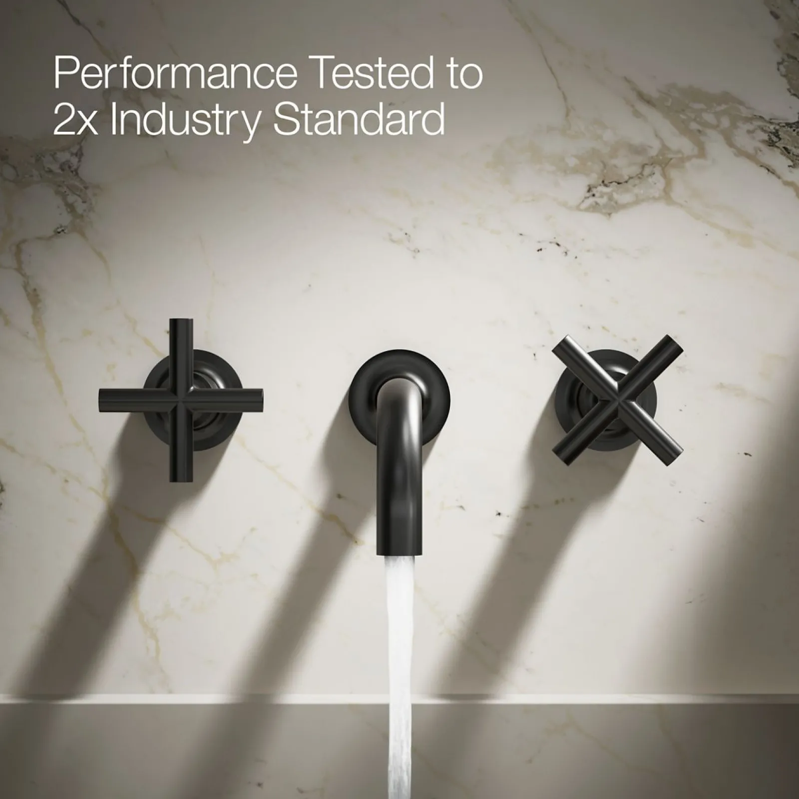 Wall-mount bathroom sink faucet trim with Cross handles, 1.2 gpm^Kohler Discount
