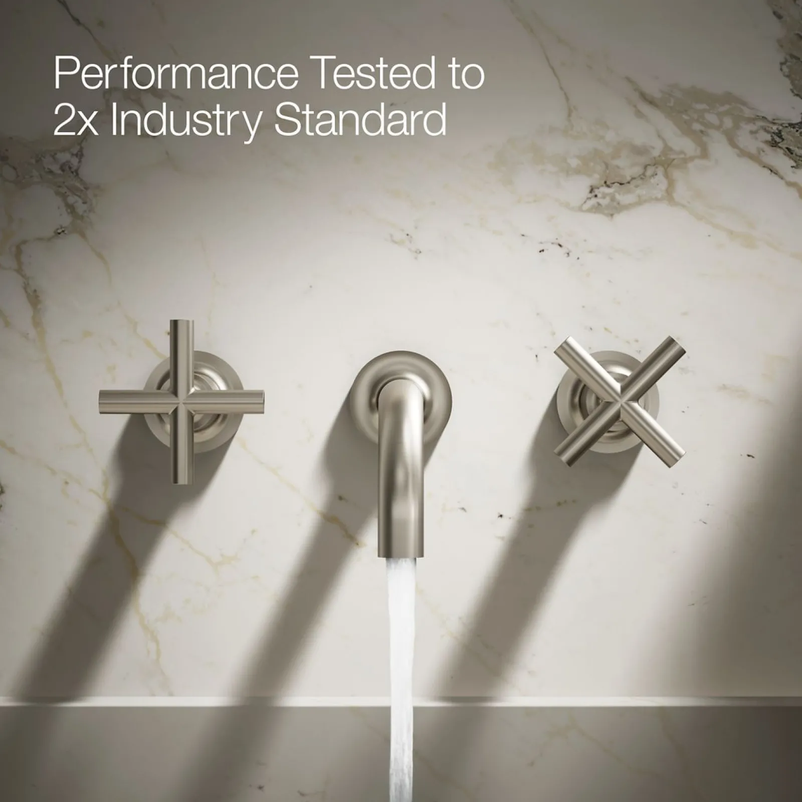 Wall-mount bathroom sink faucet trim with Cross handles, 1.2 gpm^Kohler Discount